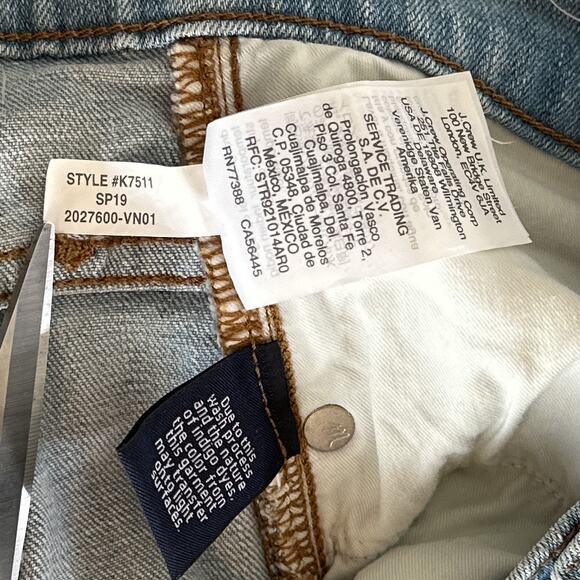 Madewell High Rise Skinny Button Fly Distressed Ankle Crop Jean Light Blue 31 - Picture 10 of 13